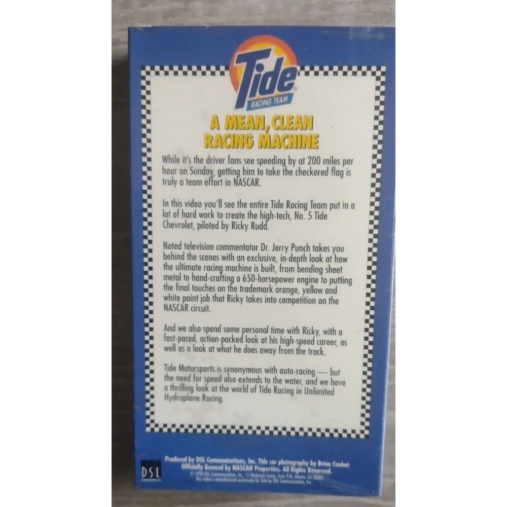 Nascar/ Tide Mean Clean Racing Machine VHS - Picture 3 of 4